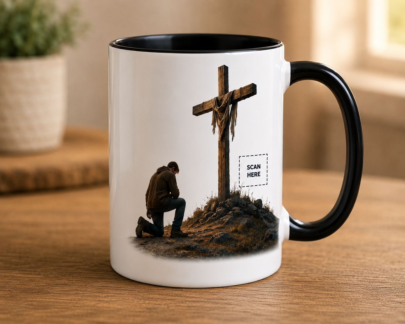 Kneel for God, Stand for America mug right view